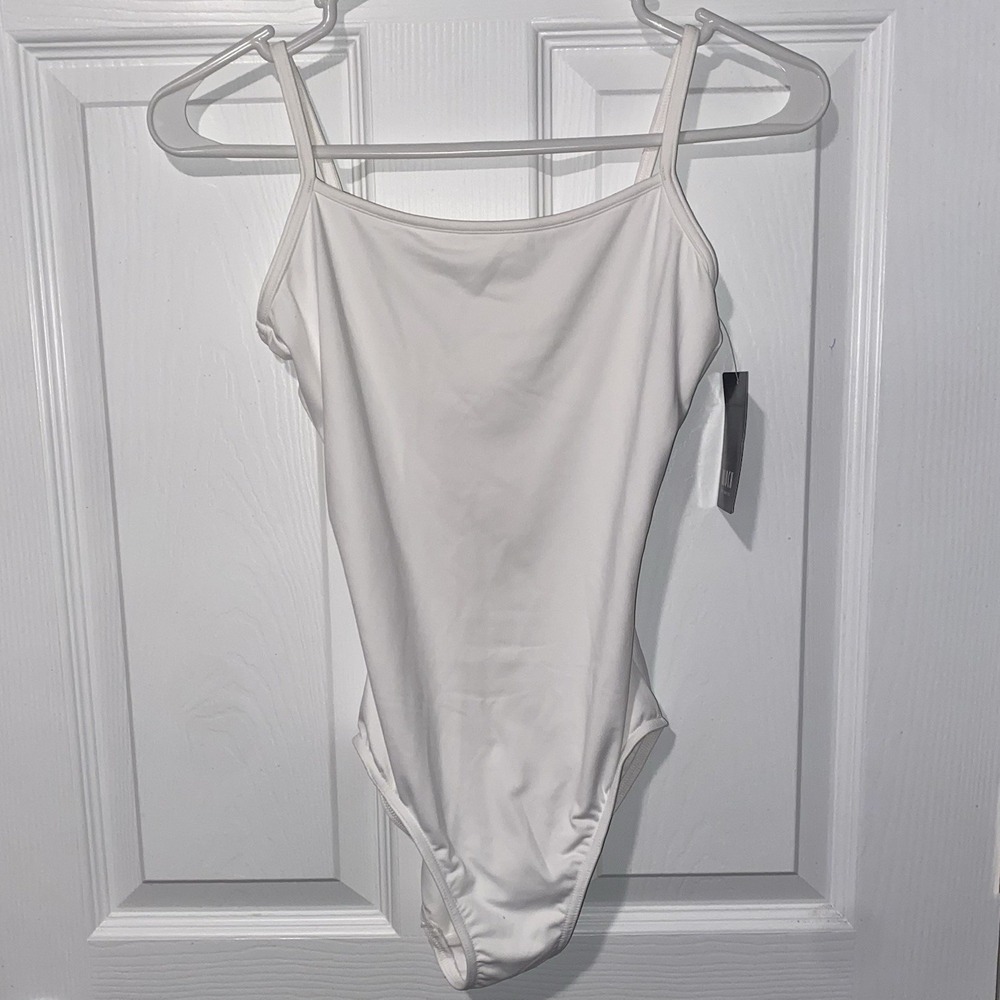 NWT Bloch L5607 Ladies Nejor Camisole Leotard White Adult Medium Ballet Dance